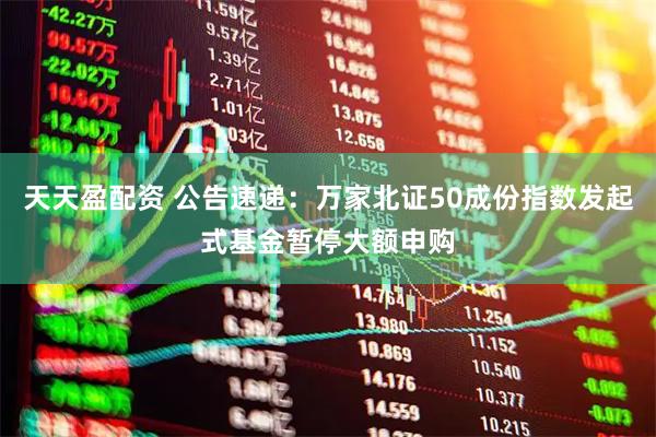 天天盈配资 公告速递：万家北证50成份指数发起式基金暂停大额申购
