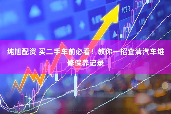 纯旭配资 买二手车前必看！教你一招查清汽车维修保养记录